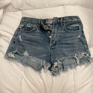 AGOLDE denim cut off shorts - size 26